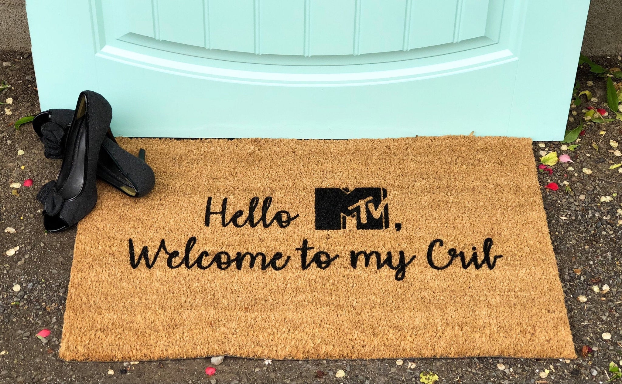 Hi Doormat | Personalized Decor | Personalized Doormat | Doormat Custom |  Crime Decor | Welcome Mat | Hello You Doormat| first 48 decor | 48